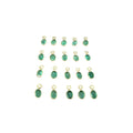 18k Gold Zambian Emerald Pendant Charms for Unisex - K Jewelry Accessories