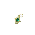 18k Gold Zambian Emerald Pendant Hammered Jewelry - K Jewelry Accessories