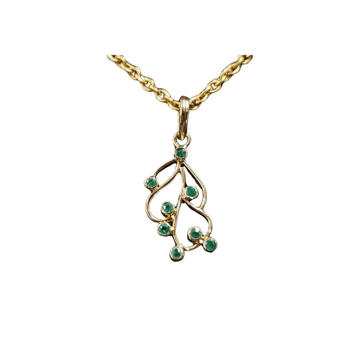 18k Gold Zambian Emerald Pendant Jewelry Designer piece - K Jewelry Accessories