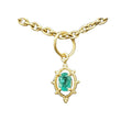 18k Gold Zambian Emerald Pendant Natural Stone Jewelry - K Jewelry Accessories
