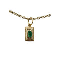 18k Gold Zambian Emerald Stone Pendant Charm For Her - K Jewelry Accessories