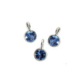 18k White Gold Tanzanite Necklace Charm Pendant Round Shape - K Jewelry Accessories