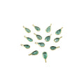 18k Yellow Gold Zambian Emerald Charm Pear Shape - K Jewelry Accessories