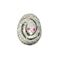 19 mm 925 Silver Diamond Beads Snake Shape Spacer - K Jewelry Accessories