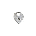 19 mm 925 Sterling Silver Heart Clasp Padlock - K Jewelry Accessories