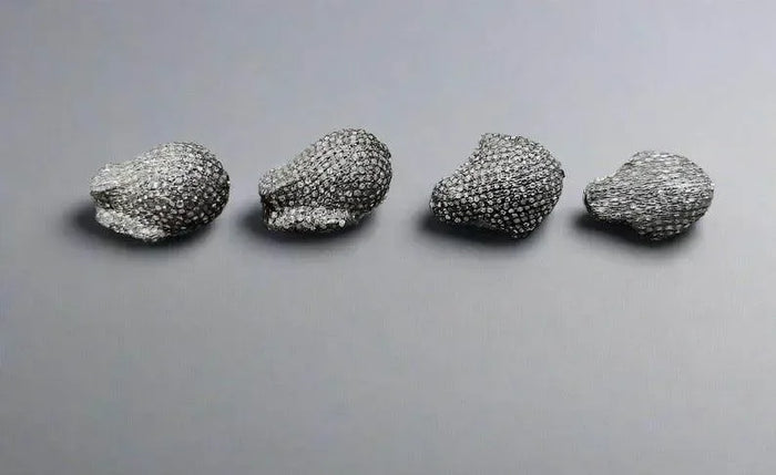 20 mm 925 Silver Nugget Pave Diamond Beads - K Jewelry Accessories