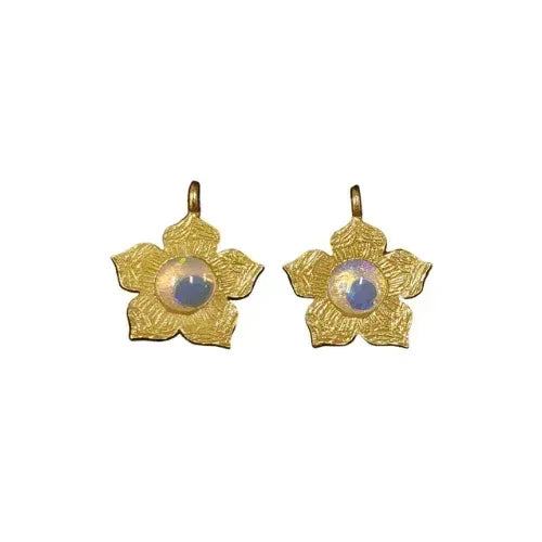 5 MM Round Dainty Gold Vermeil Opal Charms - K Jewelry Accessories