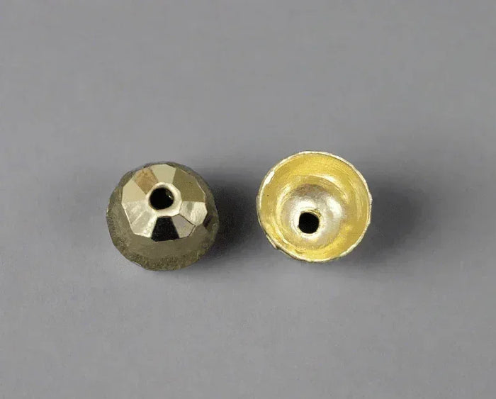 Faceted gold beads for elegant jewelry crafting