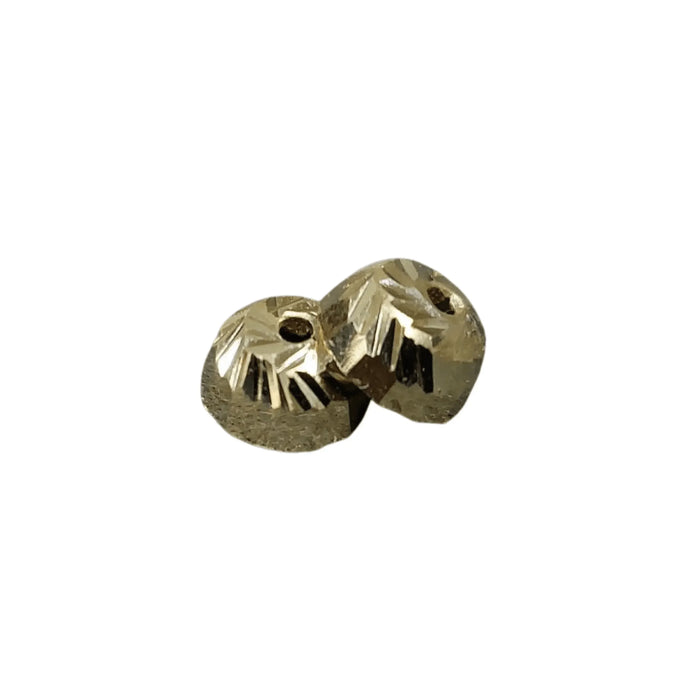 6 mm Gold Bead 18k Gold Half Round - K Jewelry Accessories