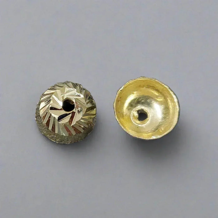 6 mm Gold Bead 18k Gold Half Round - K Jewelry Accessories