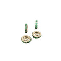 7 mm 14k Gold rondelle emerald beads gold - K Jewelry Accessories