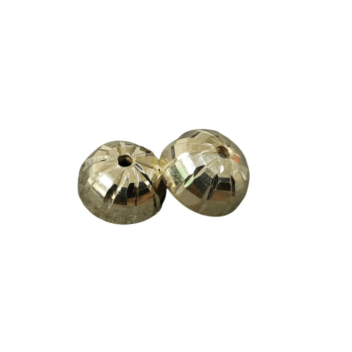 8 mm 18k Gold Bead Half Round - K Jewelry Accessories