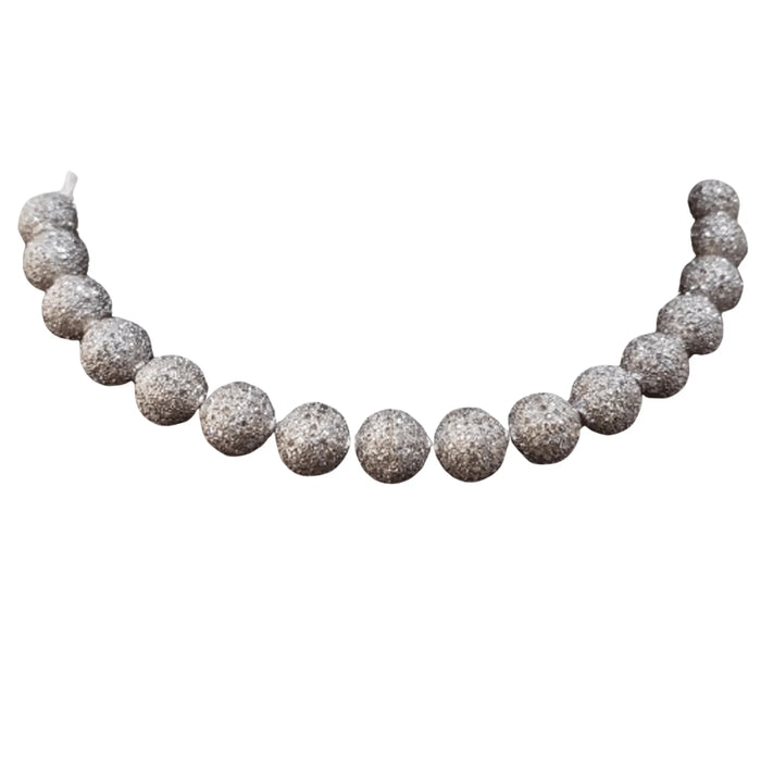 8 mm 925 Silver Round Diamond Bead Wholesale - K Jewelry Accessories