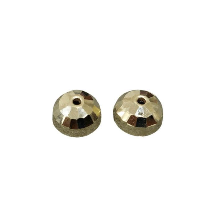 8 MM Half Round Bead 18k Gold - K Jewelry Accessories