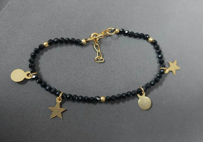 925 Black Spinel Silver Bracelet With Elegant Design - K Jewelry Accessories
