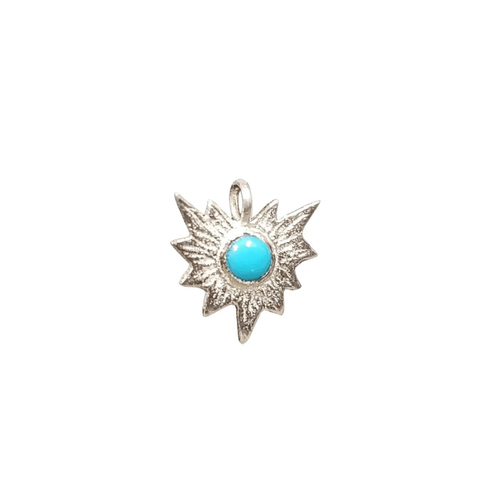 925 Genuine Sleeping Beauty Turquoise Pendant Charm - K Jewelry Accessories