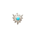 925 Genuine Sleeping Beauty Turquoise Pendant Charm - K Jewelry Accessories