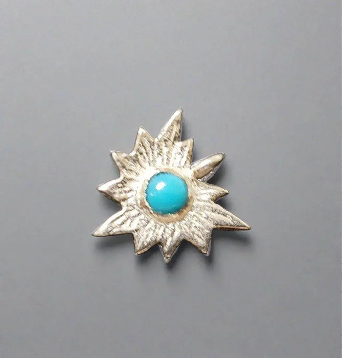 925 Genuine Sleeping Beauty Turquoise Pendant Charm - K Jewelry Accessories