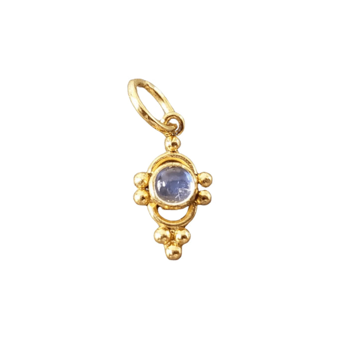 925 Gold Beautiful Rainbow Moonstone Vermeil Pendant - K Jewelry Accessories