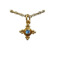 925 Gold Rainbow Moonstone Vermeil Pendant Round - K Jewelry Accessories
