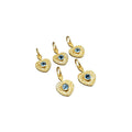 925 Gold Vermeil Blue Topaz Pendant Heart shape Elegant - K Jewelry Accessories