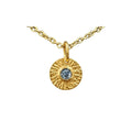925 Gold Vermeil Blue Topaz Pendant Round Jewelry findings - K Jewelry Accessories