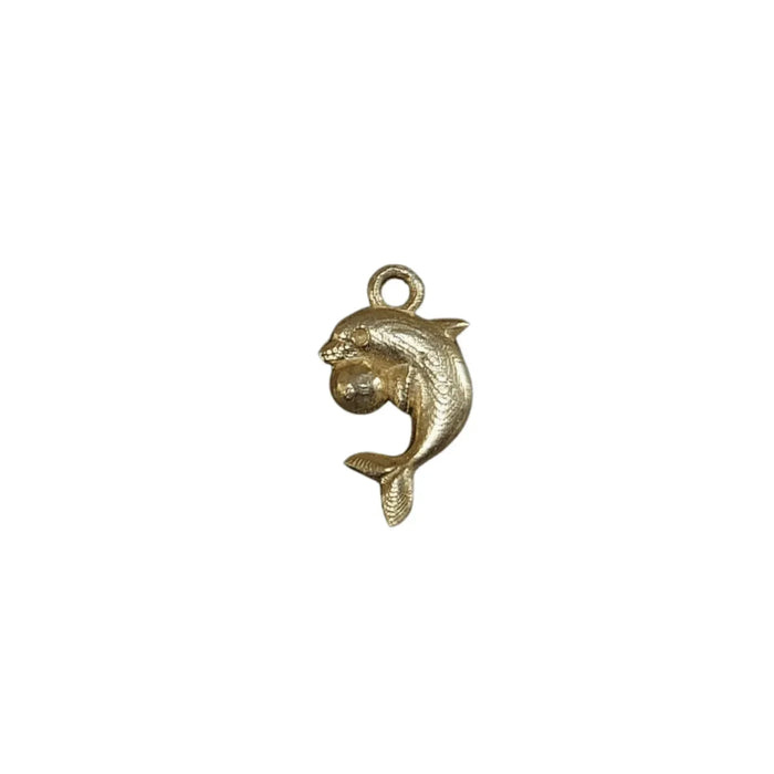 925 Gold Vermeil Charm Fish Shape Dainty Handmade Jewelry - K Jewelry Accessories