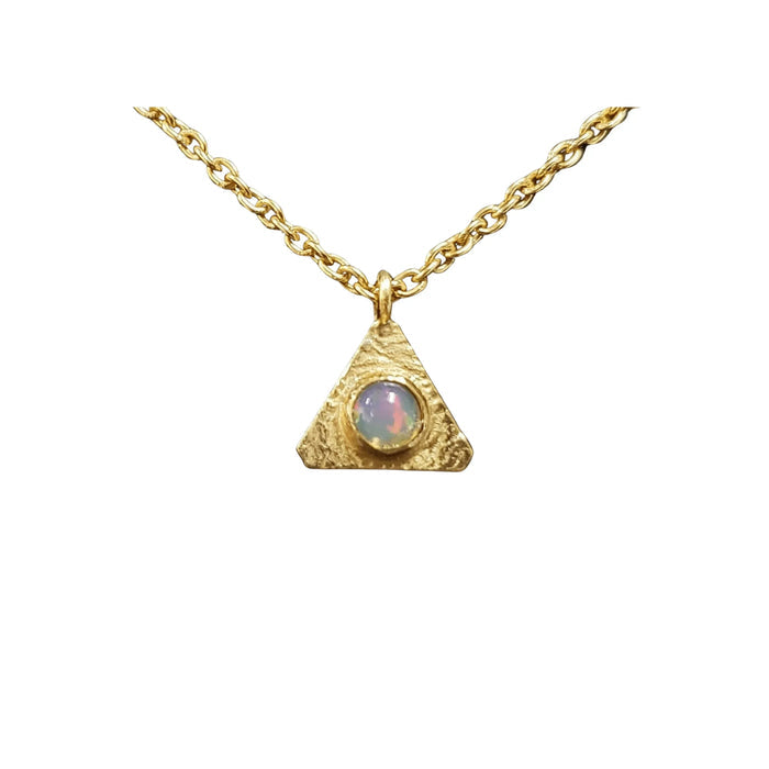 925 Gold Vermeil Charm Triangle shape Unisex pendant - K Jewelry Accessories