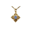 925 Gold Vermeil Ethiopian Opal Pendant - Floral Charm Jewelry - K Jewelry Accessories
