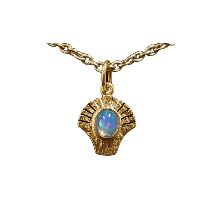 925 Gold Vermeil Ethiopian Opal Pendant Beautiful - K Jewelry Accessories