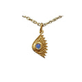 925 Gold Vermeil Ethiopian Opal Pendant Hammered Jewelry - K Jewelry Accessories
