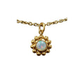 925 Gold Vermeil Ethiopian Opal Pendant Round Multifire - K Jewelry Accessories