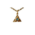 925 Gold Vermeil Multi Fire Ethiopian Opal Pendant Triangle - K Jewelry Accessories