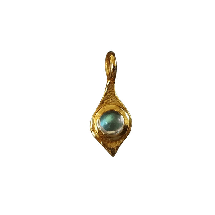 925 Gold Vermeil Rainbow Moonstone Charm Diy jewelry finding - K Jewelry Accessories