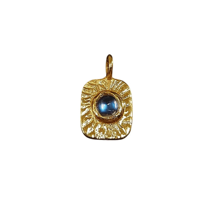 925 Gold Vermeil Rainbow Moonstone Charm Handmade - K Jewelry Accessories