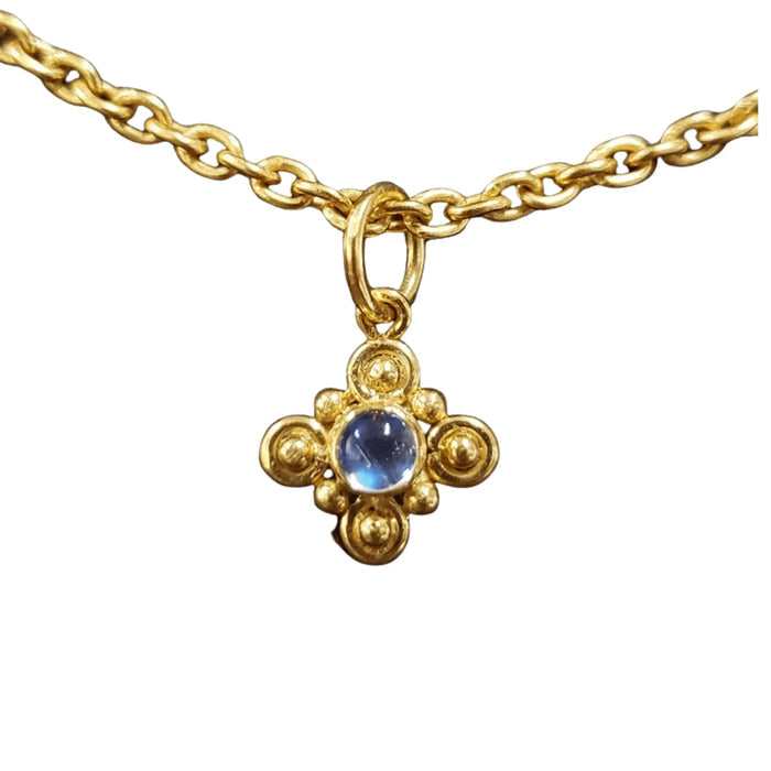 925 Gold Vermeil Rainbow Moonstone Pendant 1 Stone - K Jewelry Accessories