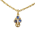 925 Gold Vermeil Rainbow Moonstone Pendant 3 Stone charm - K Jewelry Accessories