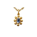 925 Gold Vermeil Rainbow Moonstone Pendant blue flash necklace - K Jewelry Accessories