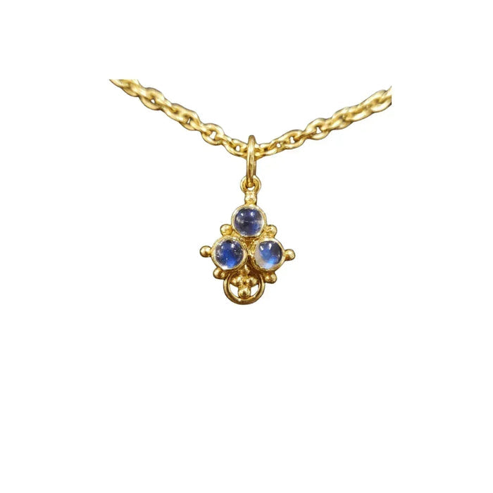 925 Gold Vermeil Rainbow Moonstone Pendant Daily wear charm - K Jewelry Accessories
