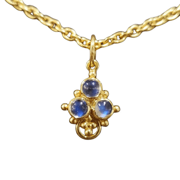 925 Gold Vermeil Rainbow Moonstone Pendant Daily wear charm - K Jewelry Accessories