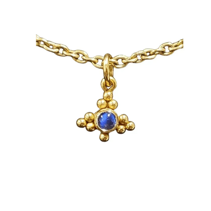 925 Gold Vermeil Rainbow Moonstone Pendant Dainty Charm - K Jewelry Accessories