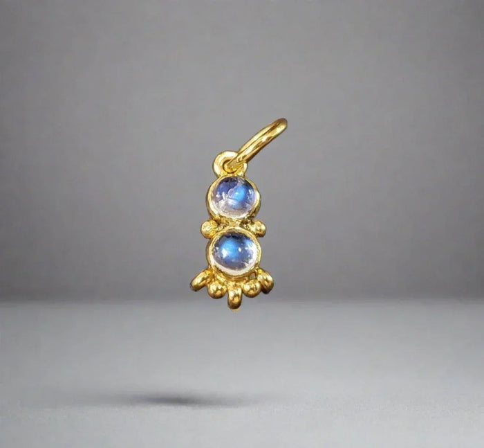 925 Gold Vermeil Rainbow Moonstone Pendant For Multipurpose use - K Jewelry Accessories