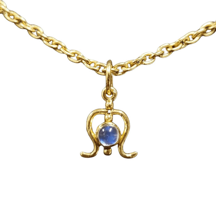 925 Gold Vermeil Rainbow Moonstone Pendant For Unisex - K Jewelry Accessories