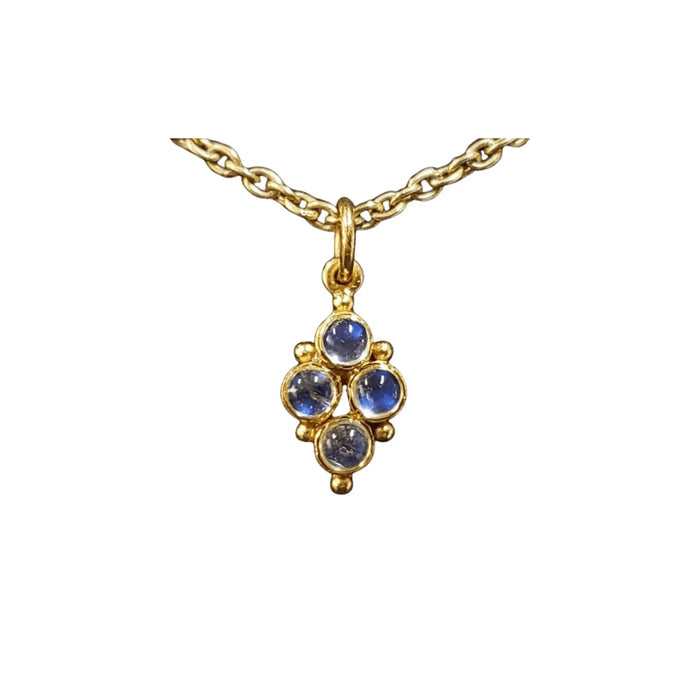 925 Gold Vermeil Rainbow Moonstone Pendant Natural - K Jewelry Accessories