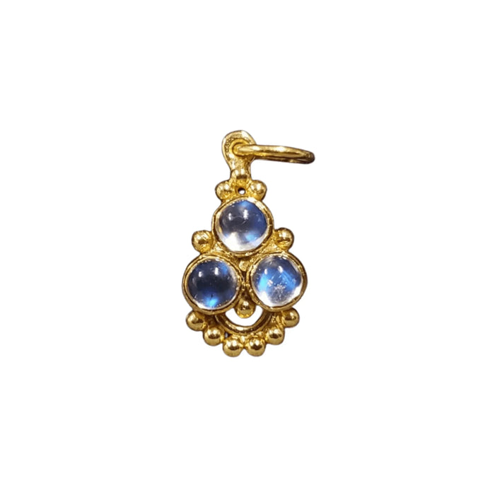 925 Gold Vermeil Rainbow Moonstone Pendant - K Jewelry Accessories