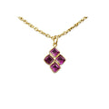 925 Gold Vermeil Rhodolite Garnet Pendant 4 stone charm - K Jewelry Accessories