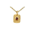 925 Gold Vermeil Rhodolite Garnet Pendant Beautiful for her - K Jewelry Accessories