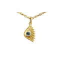 925 Gold Vermeil Swiss Blue Topaz Pendant Stacking jewelry - K Jewelry Accessories