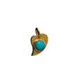 925 Gold Vermeil Turquoise Charm | Betel Leaf Shape - K Jewelry Accessories