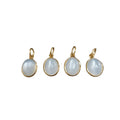 925 Gold Vermeil White Moonstone Pendant Drop Shape - K Jewelry Accessories